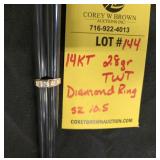 14K DIAMOND RING - 2.8 GRAMS TWT - SIZE 10.5