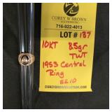 10K 1953 CENTRAL RING - 8.5 GRAMS TWT - SIZE 10