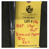 10K DIAMOND - TOPAZ RING - 1.4 GRAMS TWT - SIZE 4