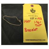 14K BRACELET - 1.2 GRAMS TWT