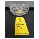 CUT GLASS BOWL - 8"