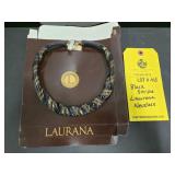 BLACK STRIPE LAURANA NECKLACE