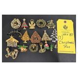 (17) ASSORTED CHRISTMAS PINS