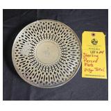 STERLING PIERCED PLATE - 215 GRAMS TOTAL