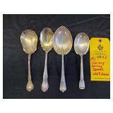 (4) STERLING SERVING SPOONS - 269 GRAMS
