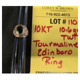 14K AMBER RING - 3.1 GRAMS TWT - SIZE 6.5