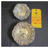 (2) EMBOSSED STERLING BOWLS - 158 GRAMS