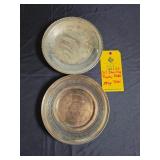(2) STERLING TROPHY PLATES - 385 GRAMS
