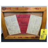 FRAMED BROWN DERBY MENU