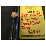 14K RING & 14K PIN - 6.9 GRAMS TWT