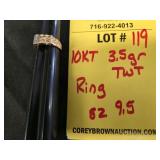 18K TOPAZ - OPAL RING - 6.4 GRAMS TWT - SIZE 6