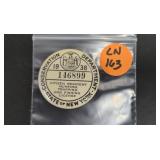 1938 NEW YORK HUNTING LICENSE