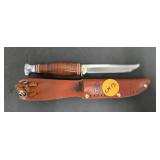 KABAR 1226 SMALL FIXED BLADE KNIFE AND SHEATH