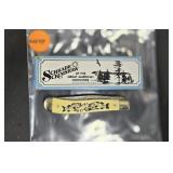 SCHRADE SCRIMSHAW FISH DECORATED FOLDING KNIFE