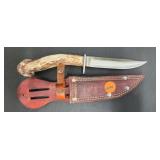 LENOX ANTLER KNIFE WITH SHEATH