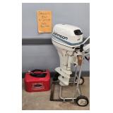 JOHNSON 8 HP 4 STROKE BOAT MOTOR - LIKE NEW