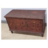 RED & BLACK OHIO BLANKET CHEST 41" X 25" X 19"