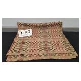 RED & GREEN WOVEN HEIRLOOM TEXTILE