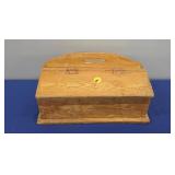 GRAIN PAINTED DOUBLE LIDDED KNIFE BOX