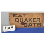 EAT QUAKER OATS SIGN 26" X 12"