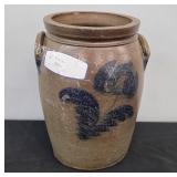 BLACK CROCK - COBALT FLOWER - CRACKED