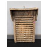 EARLY WOOD WASHBOARD