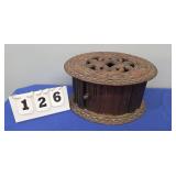 CARVED WOOD FOOTWARMER #126