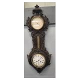 CAST IRON CLOCK - BAROMETER #151