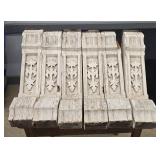 (6) PAINTED ARCHITECTURAL PIECES