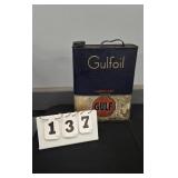 FULL GULFOIL GALLON TIN