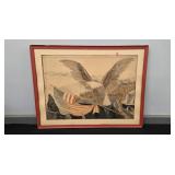 WATERCOLOR AND PEN/INK PAINTING - 34.5" X 26.5"