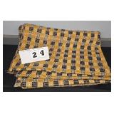 BLACK & YELLOW WOVERN CHECKERED TEXTILE
