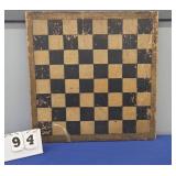 BLACK & YELLOW PAINTED CHECKERBOARD