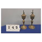 (2) FRENCH OIL LAMPS #145