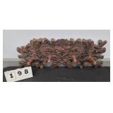 RUSTIC CARVED WOOD MOOSE COAT RACK