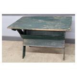 GREEN SAWBUCK TABLE 42" X 25" X 27.5"