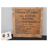PRIVATE LANDS! TRESPASSING SIGN - CATO NY 15" X