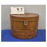 PAINTED TIN HATBOX