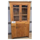 UNUSUAL PINE CUPBOARD WITH 2 DRAWERS #53 - 71.5"