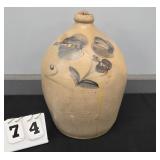 2 GALLON FLORAL COBALT JUG