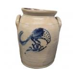 NY COBALT BIRD CROCK