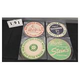 VINTAGE BEER COASTERS SIMON PURE, OLD RANGER, OLD