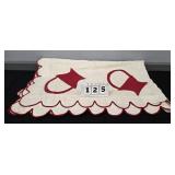 APPLIQUE RED BASKET QUILT