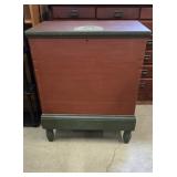 TALL PAINTED DOVE-TAILED BLANKET CHEST