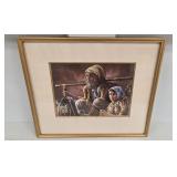 OLD MAN CARRYING WATER PRINT - SIGNED