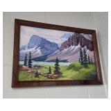 MOUNTAIN SCENE PAINTING - GEORGE LINDBLAD -