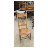 PRESSED BACK CANE BOTTOM ROCKER