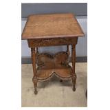 FLORAL DECORATED SIDE TABLE - CLOVER SHELF