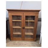 OAK 2 DOOR BOOKCASE