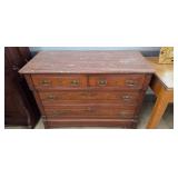 DARK MARBLE TOP DRESSER